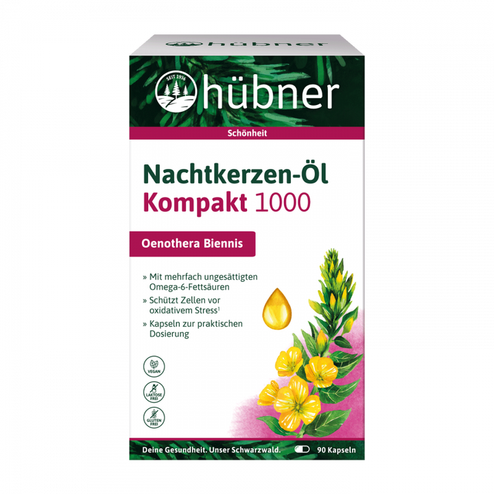 Hübner Nachtkerzen Öl Kompakt 1000 mg (90 Stk.)