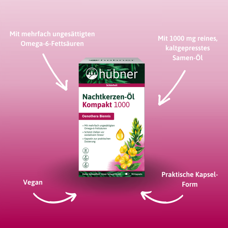 Hübner Nachtkerzen Öl Kompakt 1000 mg (90 Stk.)