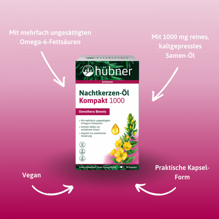 Hübner Nachtkerzen Öl Kompakt 1000 mg (90 Stk.)