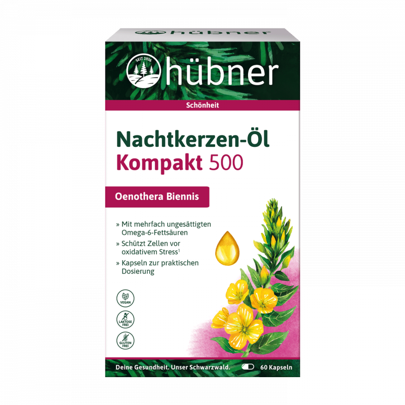 Hübner Nachtkerzen Öl Kompakt 500 mg (60 Stk.)