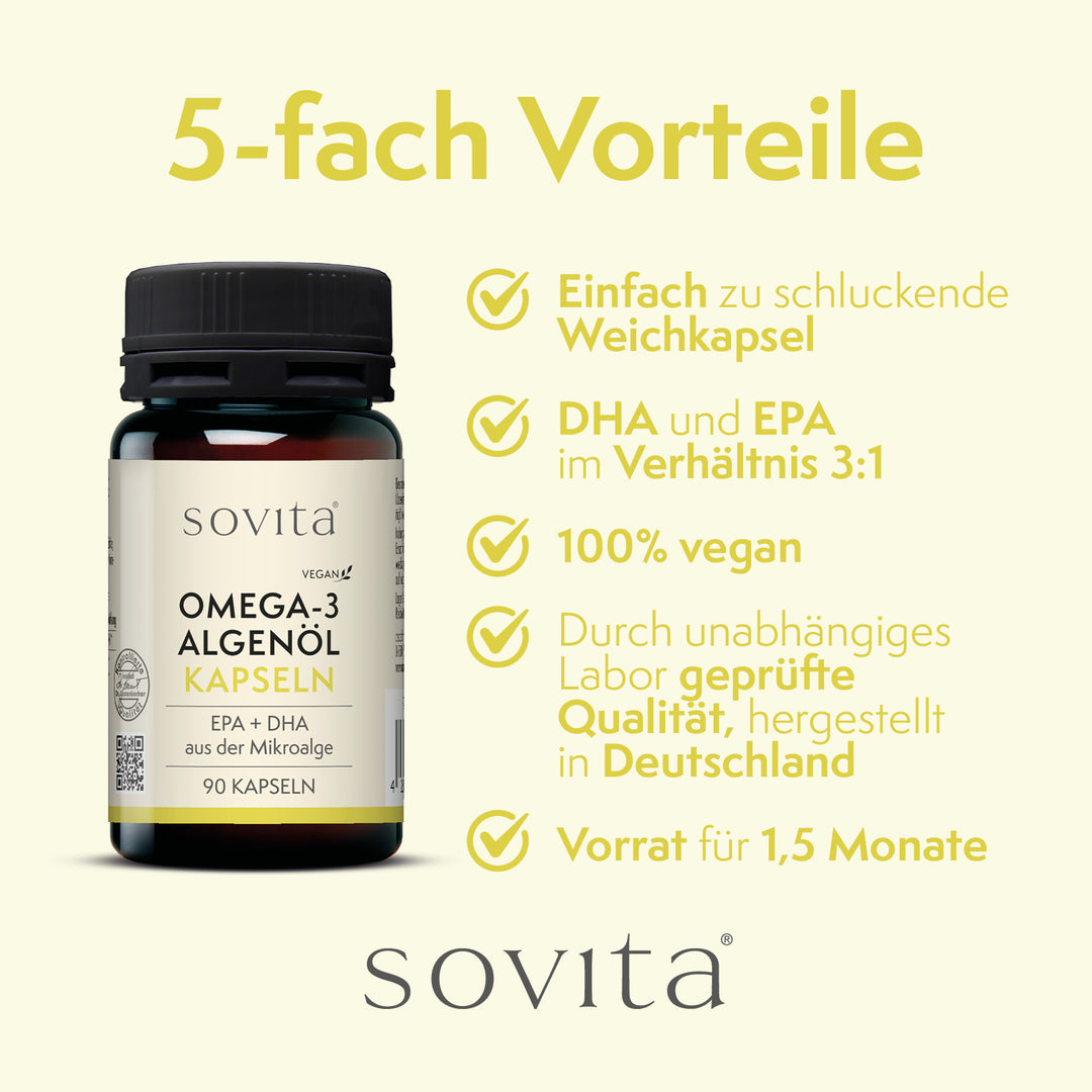 sovita Omega-3 Algenöl Kapseln
