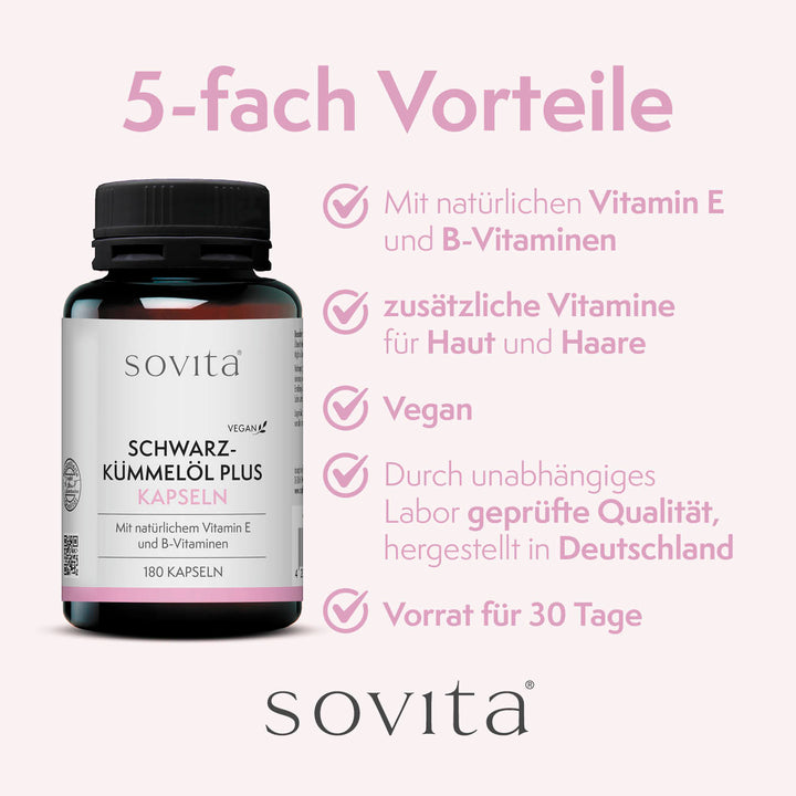 sovita Schwarzkümmelöl Plus Kapseln