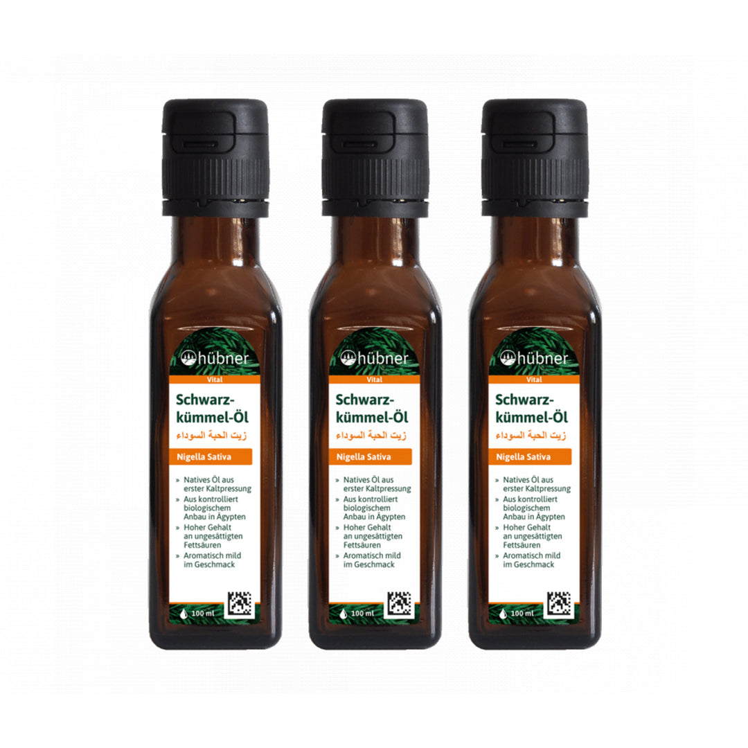 Hübner Schwarzkümmel-Öl - 3er Pack (je 100 ml)