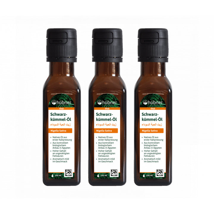 Hübner Schwarzkümmel-Öl - 3er Pack (je 100 ml)