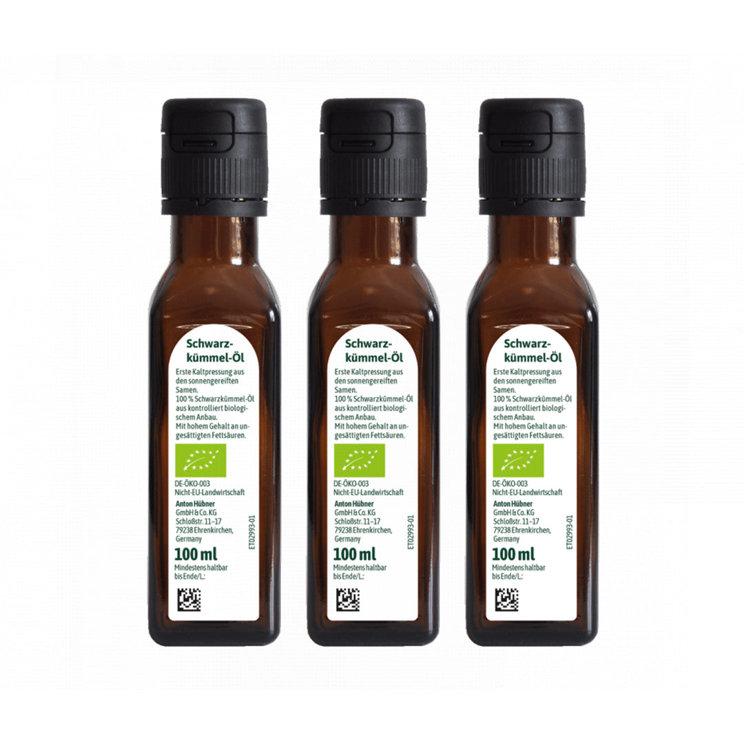 Hübner Schwarzkümmel-Öl - 3er Pack (je 100 ml)
