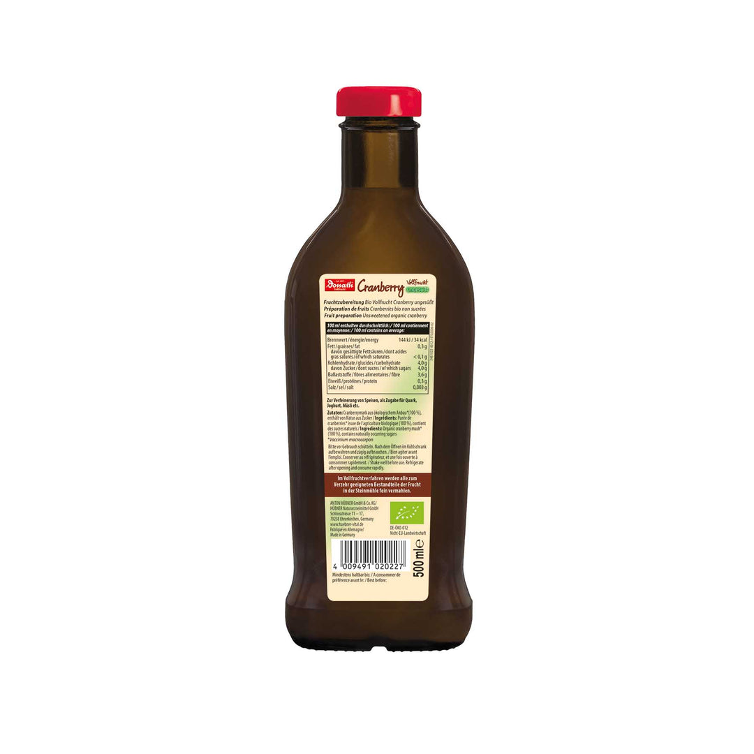 Donath BIO Vollfrucht Cranberry ungesüßt (500 ml)