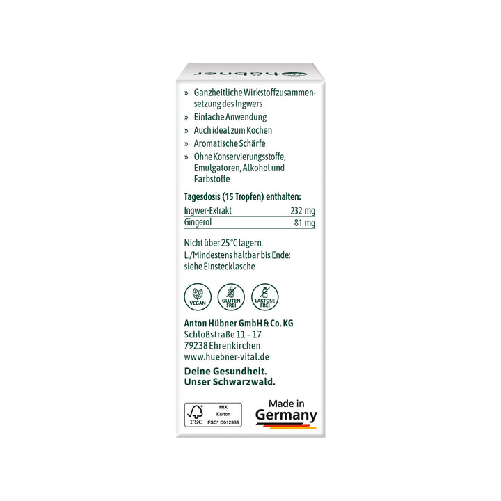 Hübner Ingwer Tropfen BIO (20 ml)
