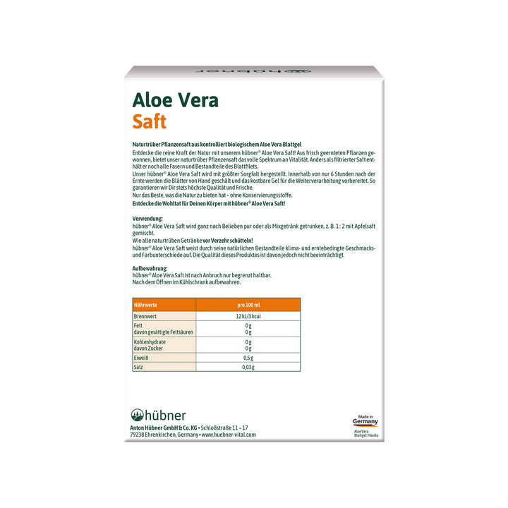 Hübner Aloe Vera Saft Sparpaket (3 x 490 ml)