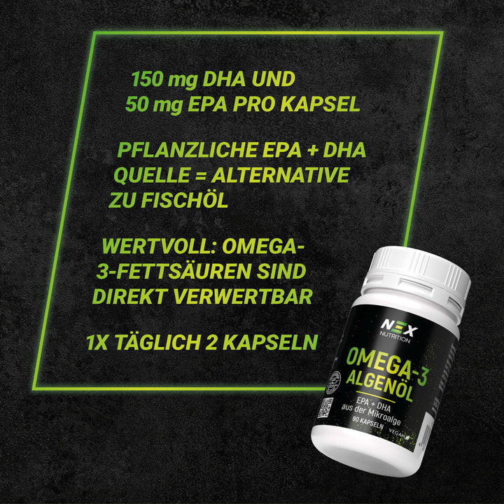NEX Omega 3 Algenöl Kapseln