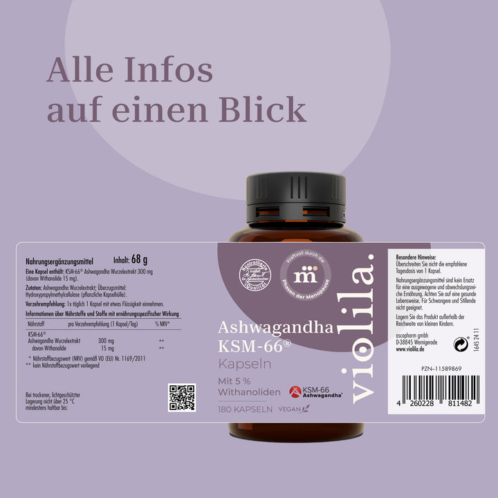 violila Ashwagandha KSM-66 Kapseln