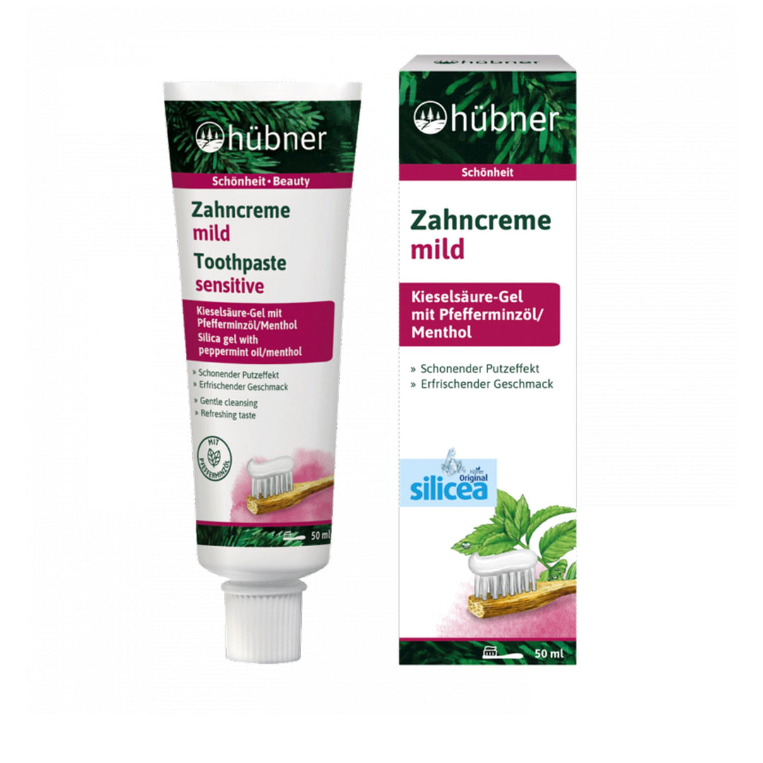 Hübner Zahncreme mild mit Pfefferminz (50 ml)