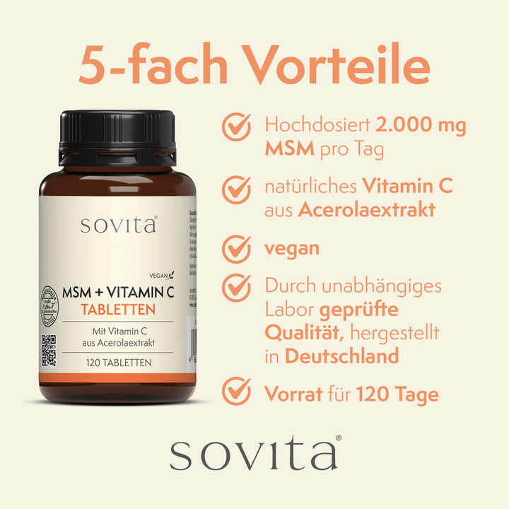 sovita MSM + Vitamin C Tabletten
