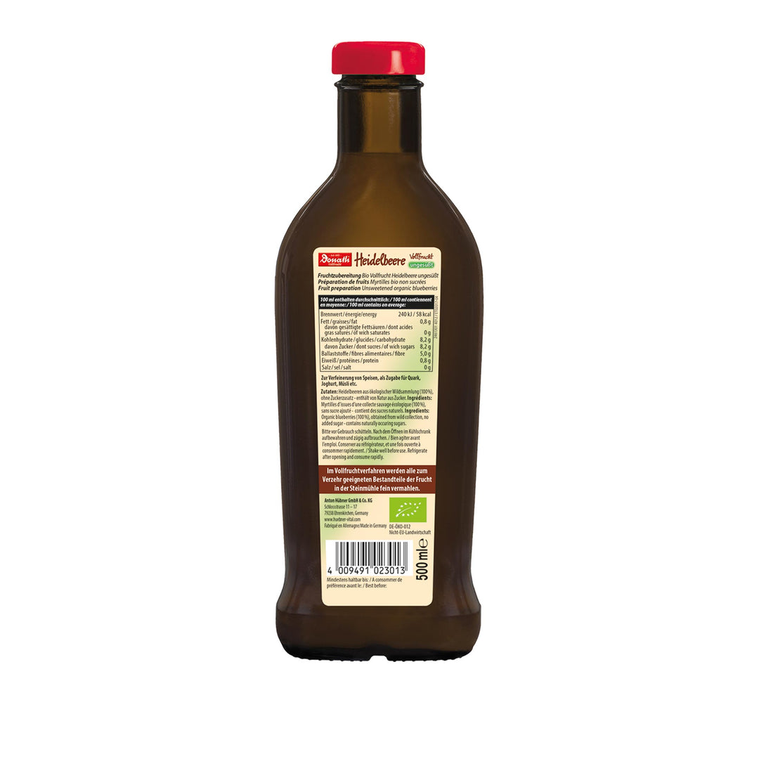 Donath BIO Vollfrucht Heidelbeere ungesüßt (500 ml)