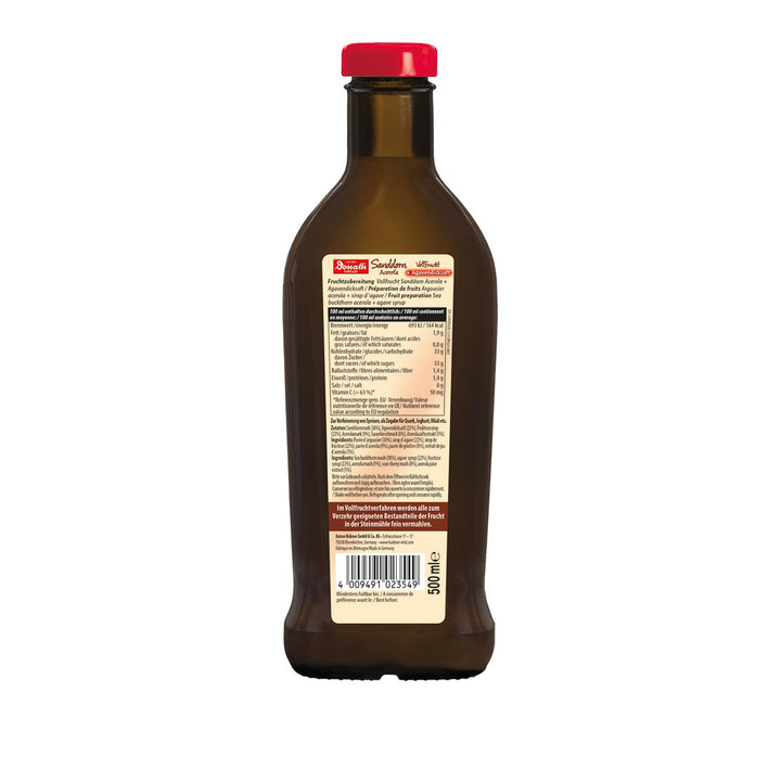 DONATH Vollfrucht Sanddorn Acerola+Agavendicksaft 500 ml
