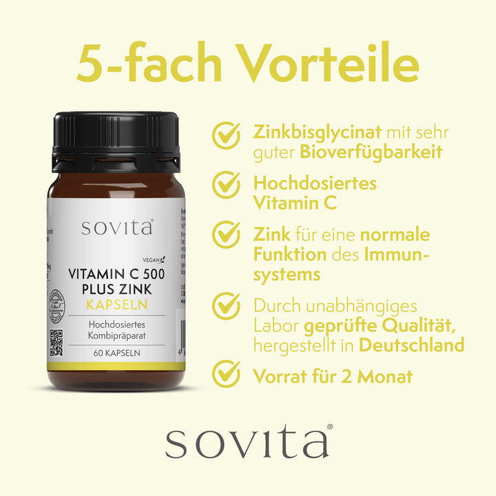 sovita Vitamin C 500 Plus Zink Kapseln