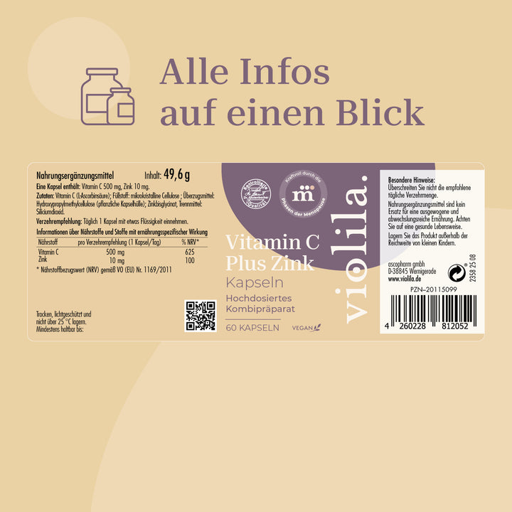 violila Vitamin C Plus Zink Kapseln