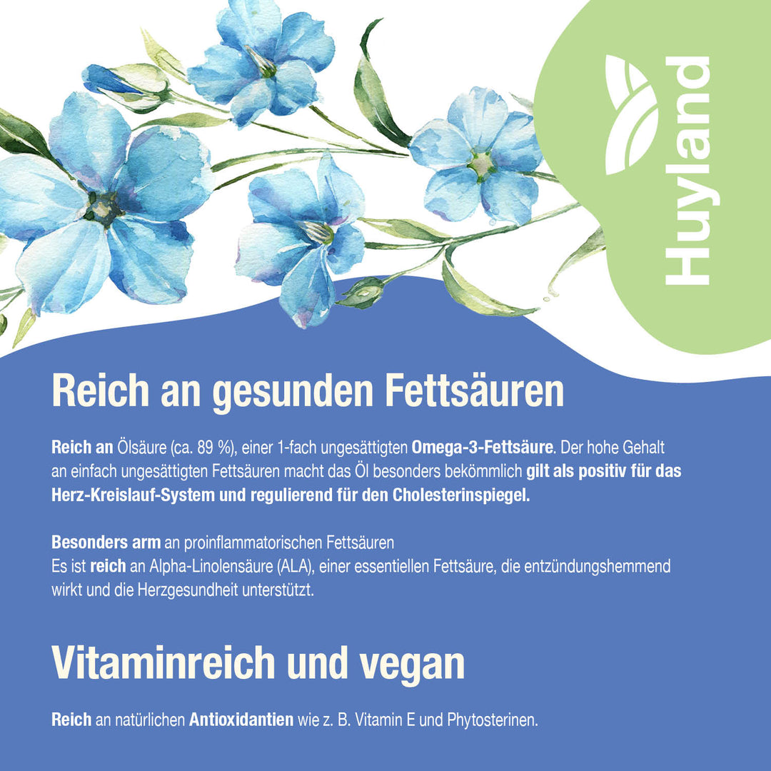 Huyland Harzer Bio Gold-Leinöl (250 ml)