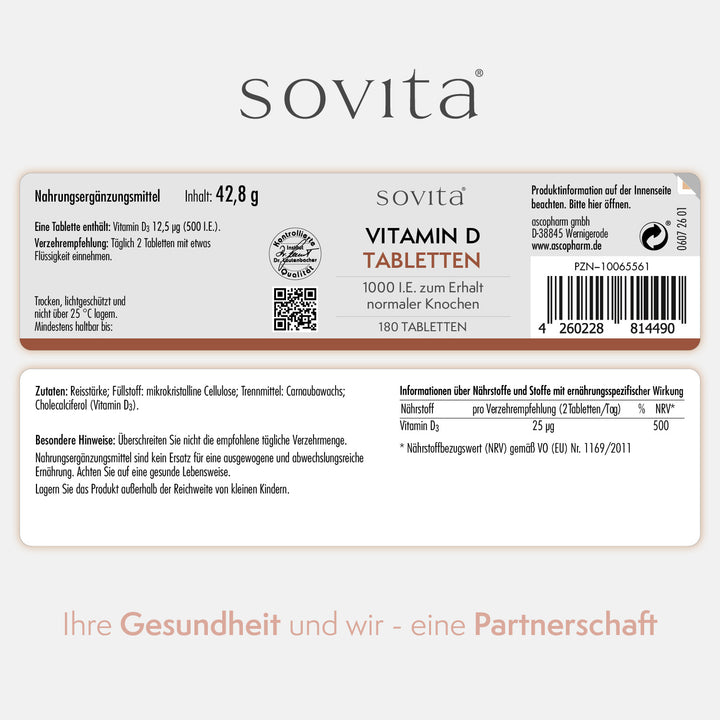 sovita Vitamin D Tabletten
