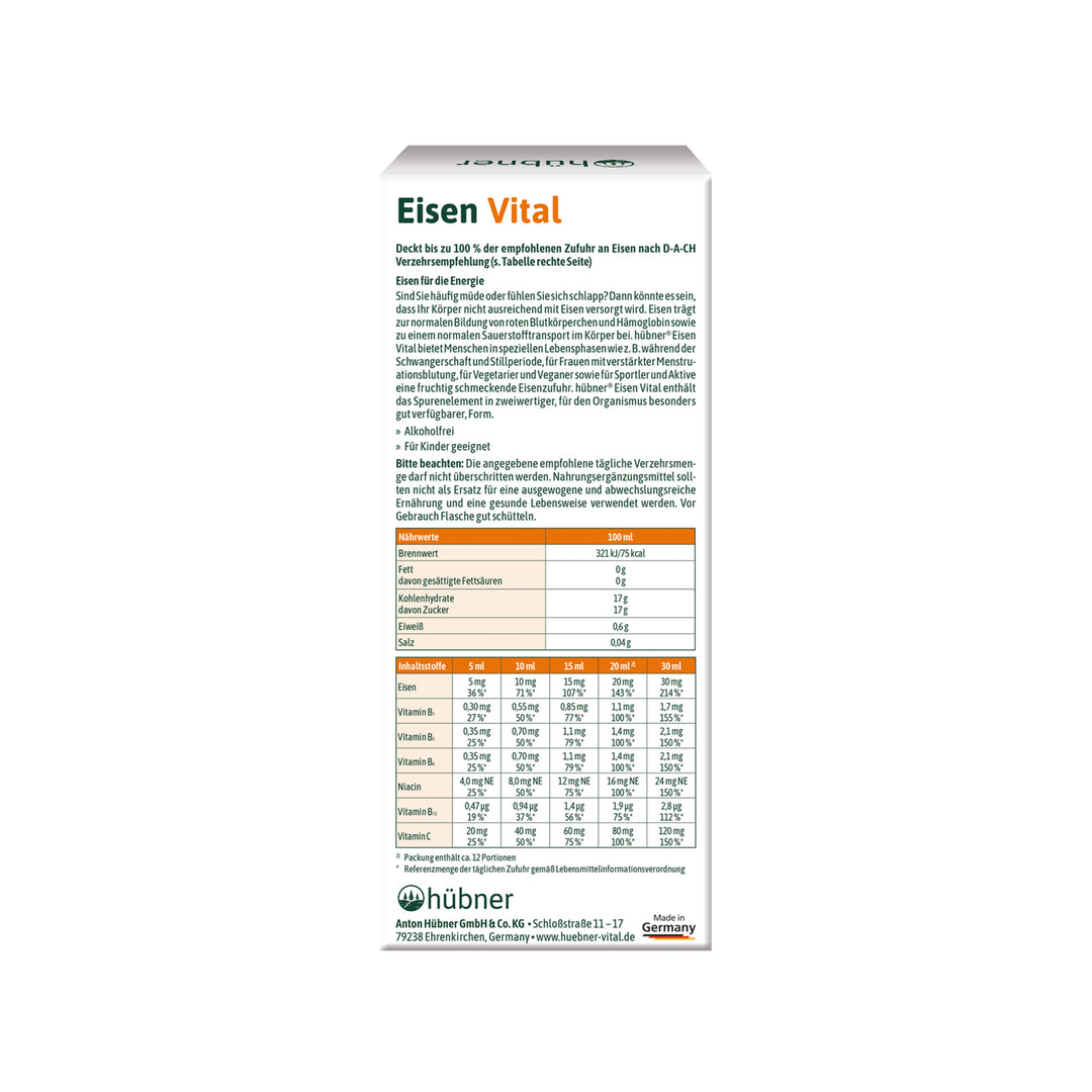 Hübner Eisen Vital - Trinksaft (500 ml)