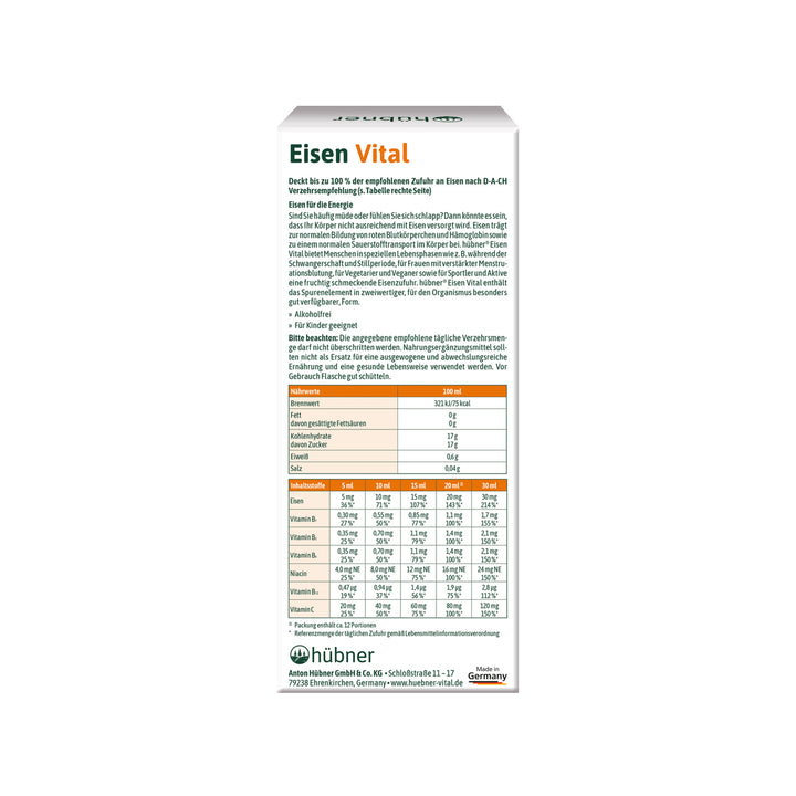 Hübner Eisen Vital - Trinksaft (500 ml)