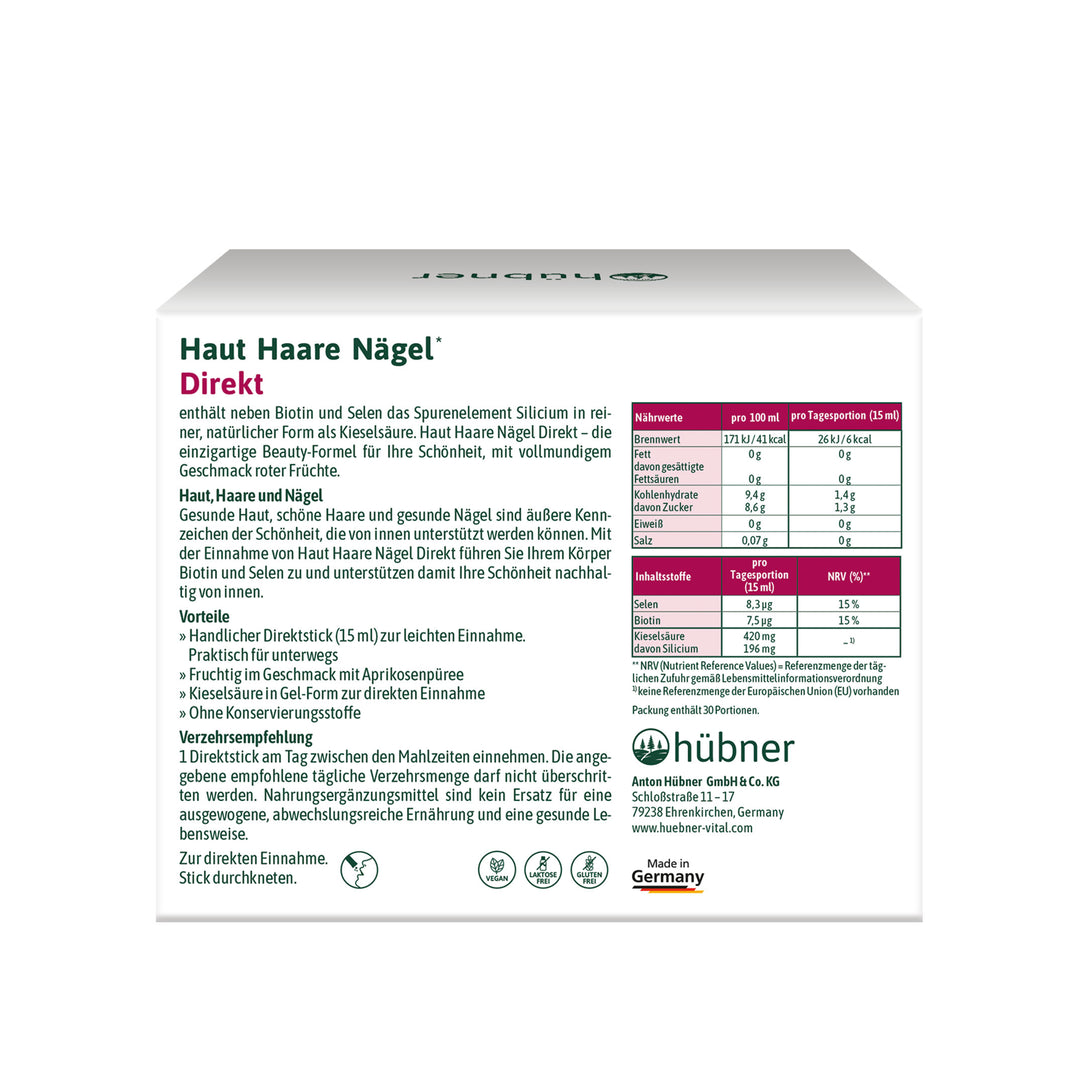 Hübner Haut Haare Nägel Direkt Rotfrucht (30 Stk.)