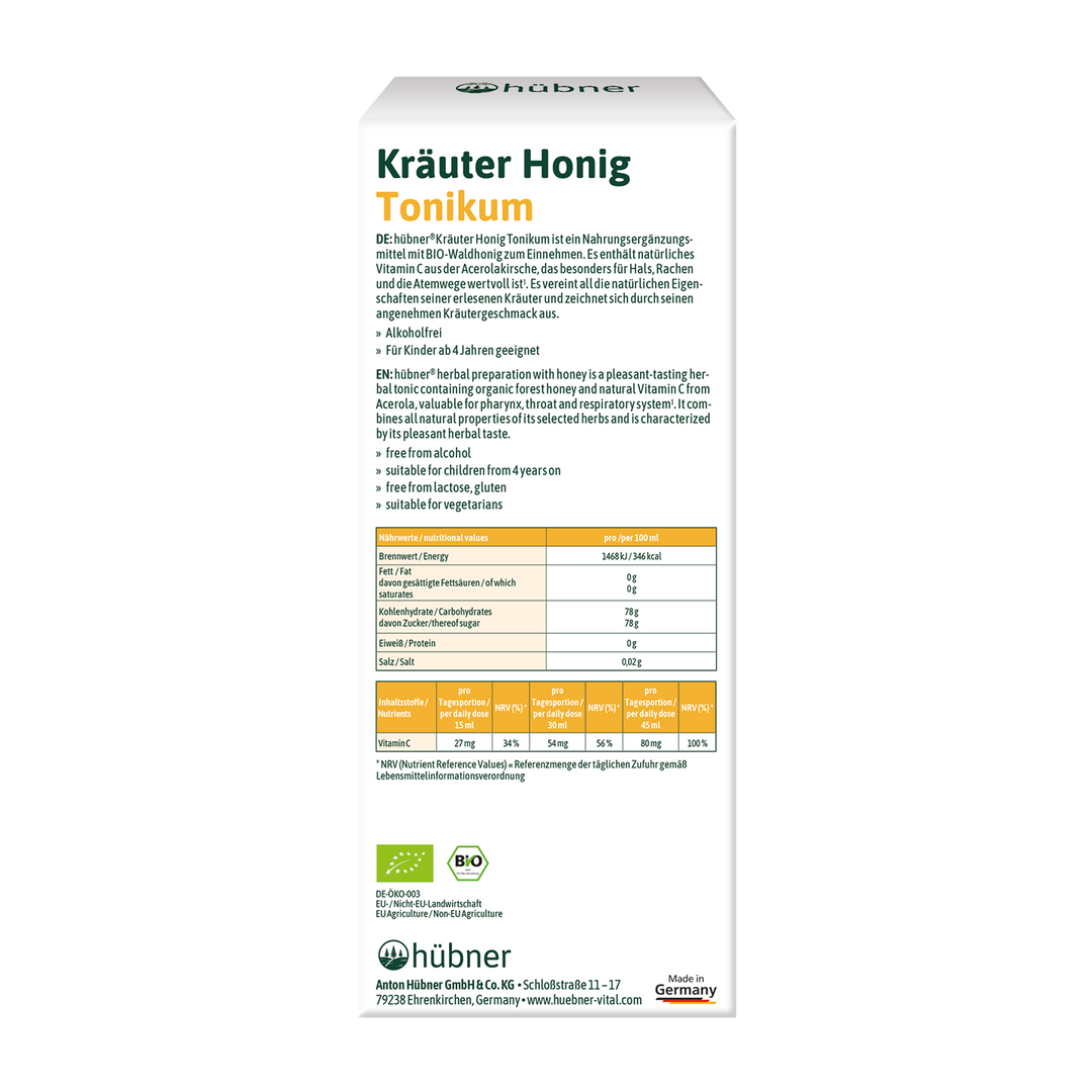 Hübner Kräuter Honig Tonikum (250 ml)