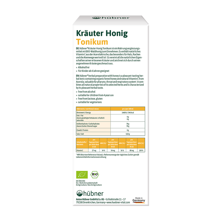 Hübner Kräuter Honig Tonikum (250 ml)